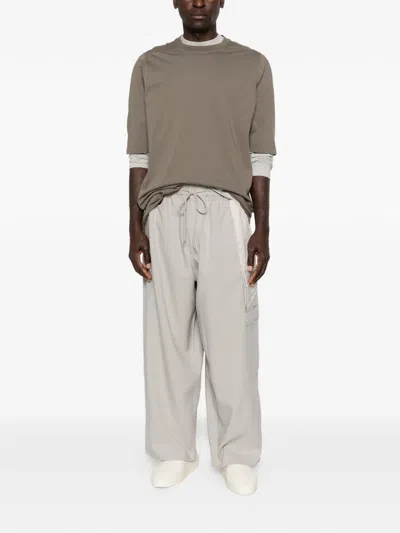 Y-3 Drawstring Multi-pocket Trousers In Gray