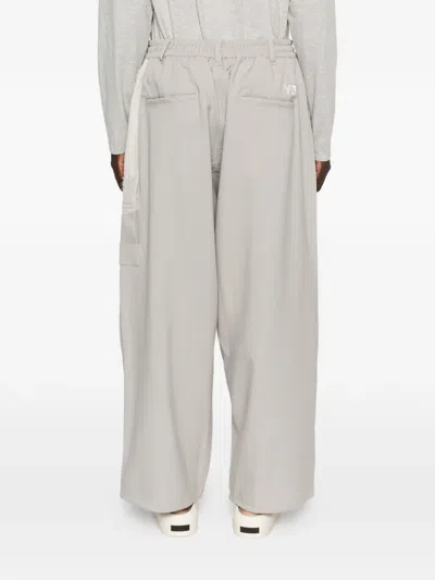 Y-3 Drawstring Multi-pocket Trousers In Gray