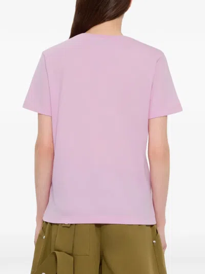 Msgm T-shirt With Decoration In Pink