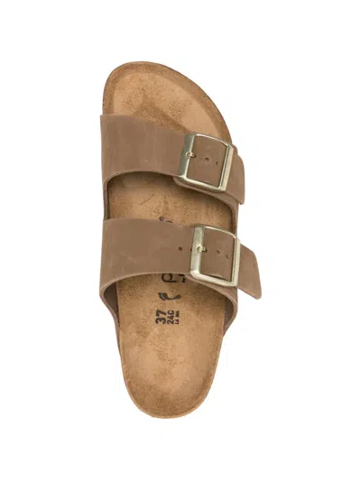 Birkenstock Heel Sandals With Cork Sole And Open Toe In Multi