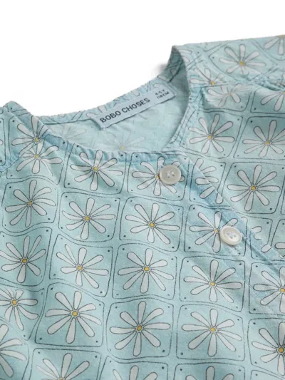 Bobo Choses Daisy Buttoned Top In Blue