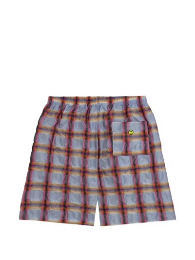 Barrow Checked Patch Shorts In Multi
