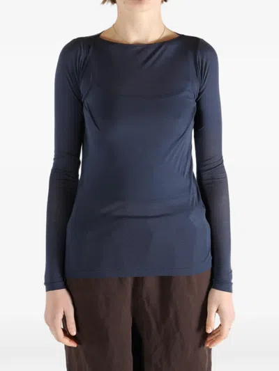 Auralee Long-sleeve T-shirt In Blue