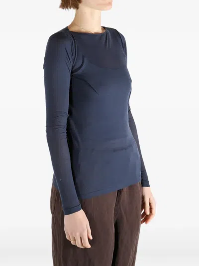Auralee Long-sleeve T-shirt In Blue