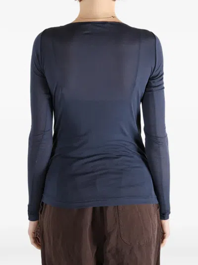 Auralee Long-sleeve T-shirt In Blue