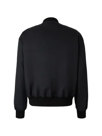 Jil Sander Embroidery Button Bomber Jacket In Black