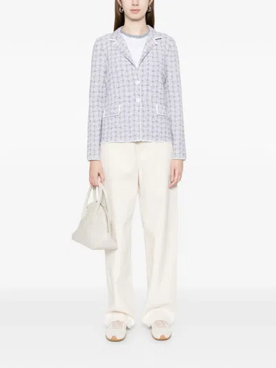 Amina Rubinacci Veronica Tweed Jacket In White