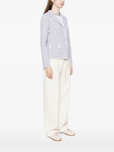 Amina Rubinacci Veronica Tweed Jacket In White