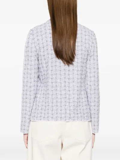 Amina Rubinacci Veronica Tweed Jacket In White