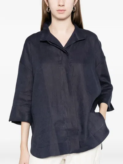 Amina Rubinacci Emma Shirt In Blue