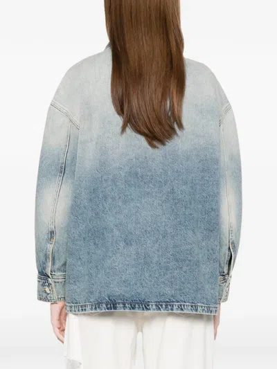 Icon Denim Denim Blue Nika Dropped-shoulder Cotton Denim Jacket In Blue