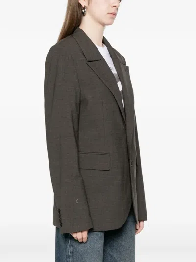 6397 Houndstooth Blazer In Brown