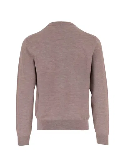 Jacob Cohen Beige-purple Wool Blend Sweater In Multi