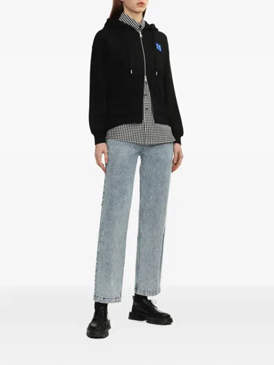 Ader Error Checked Logo-patch Shirt In Black