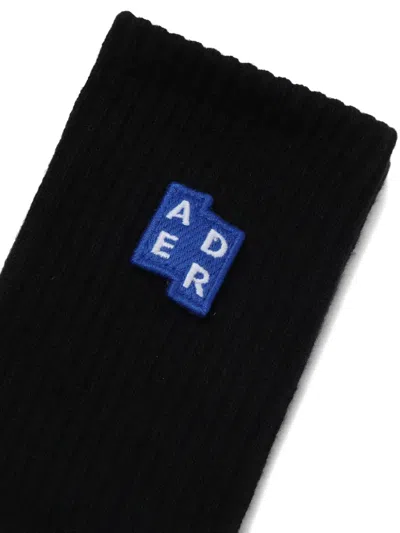 Ader Error Logo-detail Socks In Black