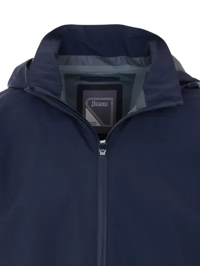Herno Men Windstopper 2 Layers Jacket In Blue