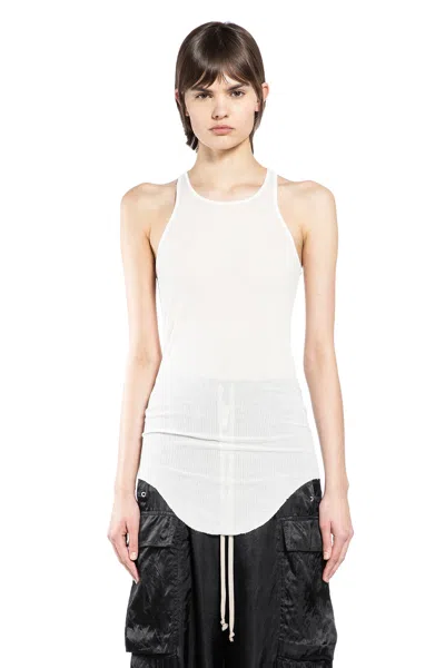 Rick Owens Temple Basic Rib Tank In White