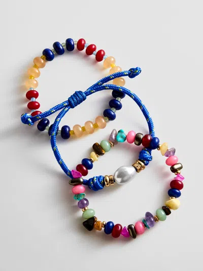 Baublebar Bold Type Bracelet Set In Multi