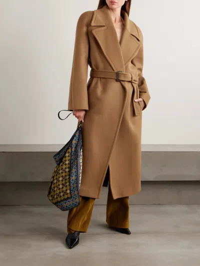 Stella Mccartney Wool Coat In Brown