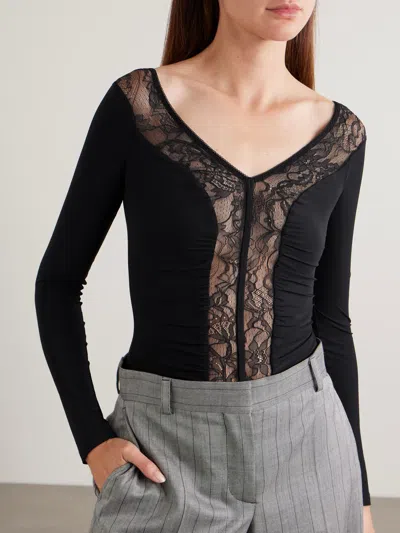 Stella Mccartney Lace Patchwork Bodysuit In Multi