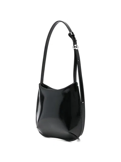 Jacquemus Le Petit Bisou Leather Shoulder Bag Adjustable Strap In Brown