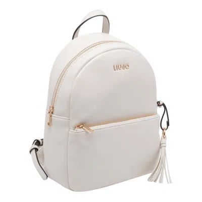 Liu •jo Logo Backpack In White