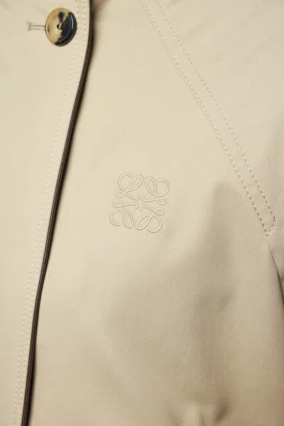 Loewe Button Cotton Jacket In Neutral