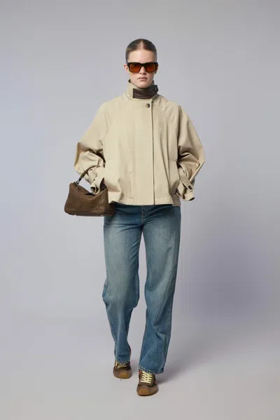 Loewe Button Cotton Jacket In Neutral