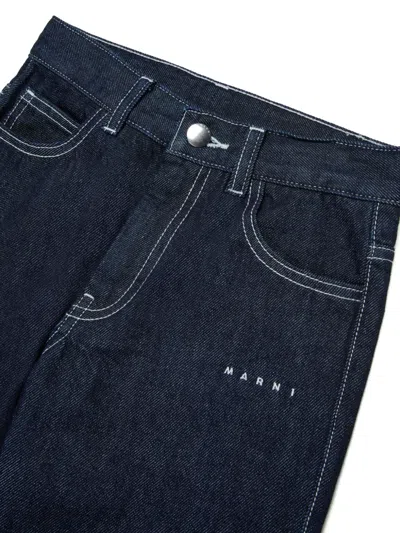 Marni Button Jeans In Blue