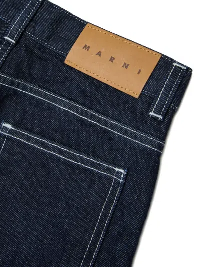 Marni Button Jeans In Blue