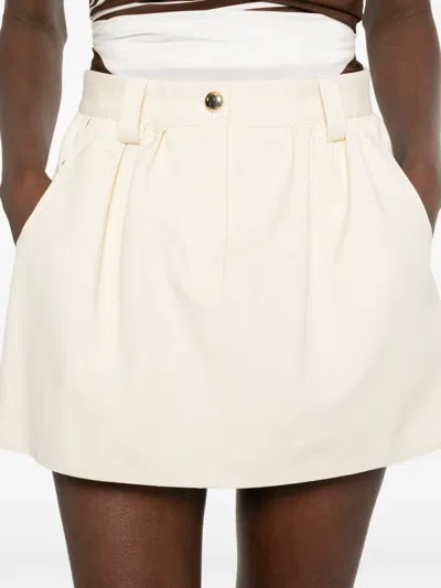Maje Side-pocket Shorts In Neutral