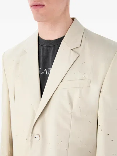 Camperlab Button Distressed Blazer In Neutral