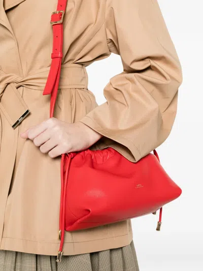 A.p.c. Ninon Mini Structured Side Drawstring Handbag In Pattern
