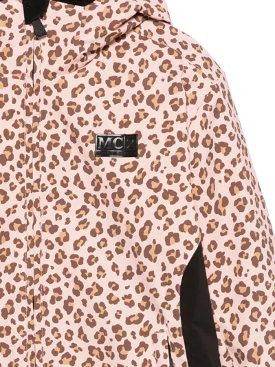 Mc2 Saint Barth Chavanette Leopard-print Ski Jacket In Black