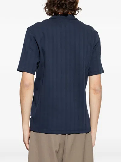 Samsoe & Samsoe Samsoe Samsoe Cotton Zip-up Saolli Polo Shirt In Multi
