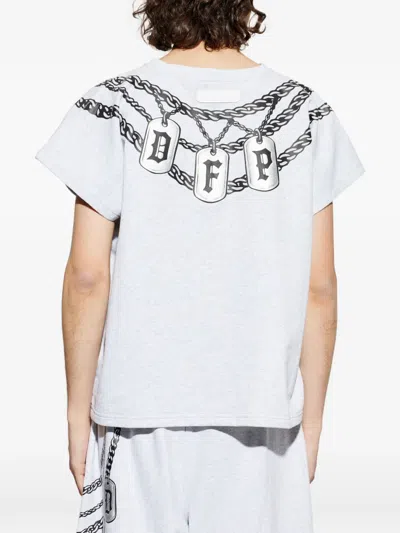 Pdf Chain Print V-neck T-shirt In Red