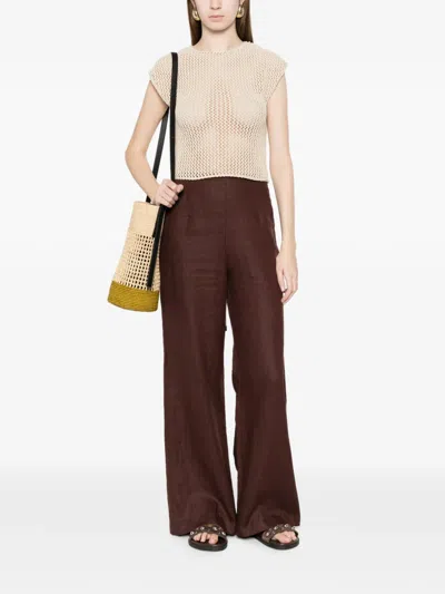 Alpha Studio Open-back Top In Neutral