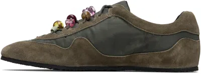 Cecilie Bahnsen Blaise Suede Technical Sneakers In Multi