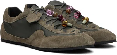 Cecilie Bahnsen Blaise Suede Technical Sneakers In Multi