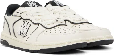 Amiri Newport White Sneakers Low Top With Logo Patch On The Side And Contrasting Heel With Leather Logo Le In Multi