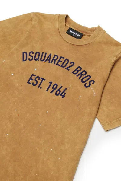 Dsquared2 Kids Logo Printed Crewneck T-shirt In Multi
