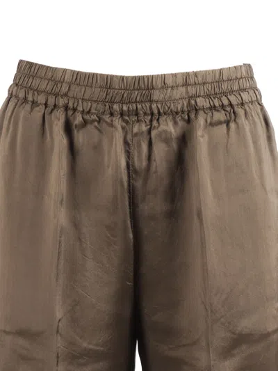 Aspesi Elasticated Trousers In Brown