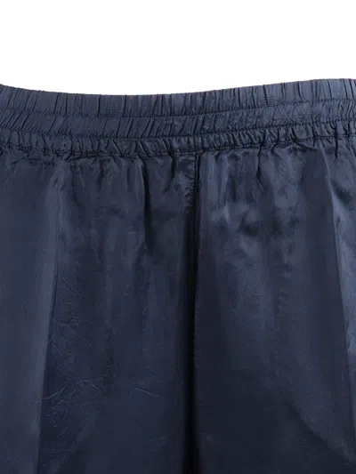 Aspesi Elasticated Trousers In Blue