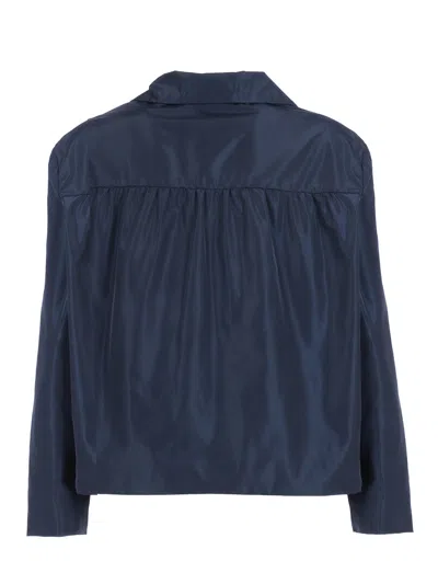 Aspesi Lined Technical Jacket In Blue