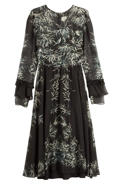 Philosophy Di Lorenzo Serafini Printed Silk Chiffon Dress In Black