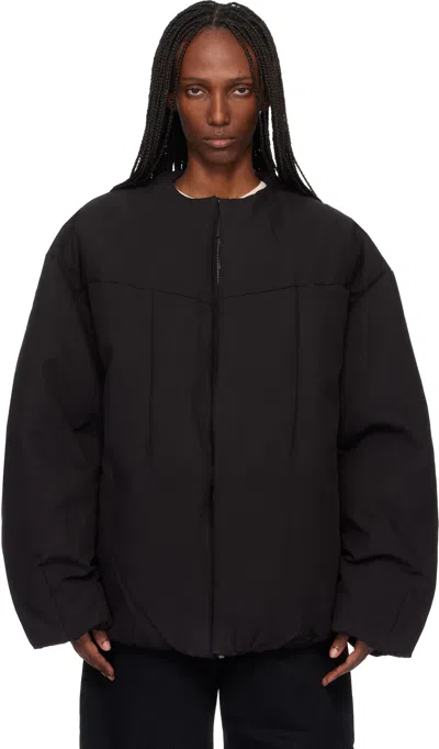 Entire Studios Pod Quilted Zip-front Bomber Jacket In Black