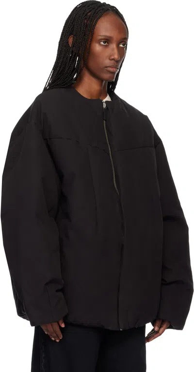 Entire Studios Pod Quilted Zip-front Bomber Jacket In Black