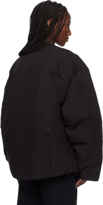 Entire Studios Pod Quilted Zip-front Bomber Jacket In Black