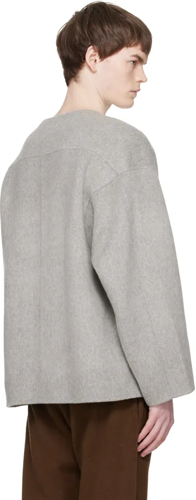 Entire Studios Jool Button Jacket In Gray
