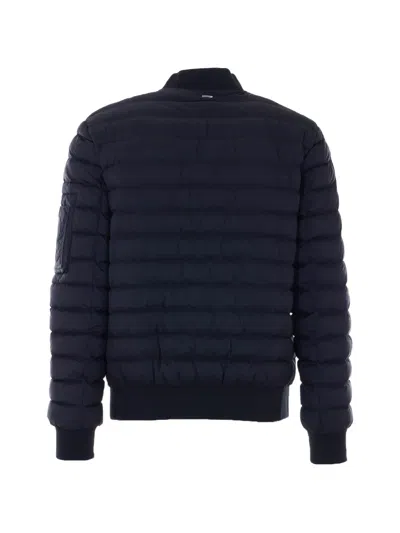 Herno Zip Closure Pockets Jacket In Blue